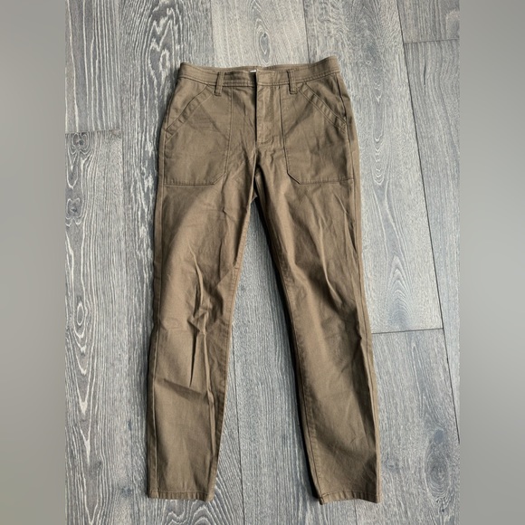 J. Crew Factory High-rise Skinny Cargo Pant in Olive Brown Size 26 - Picture 1 of 6